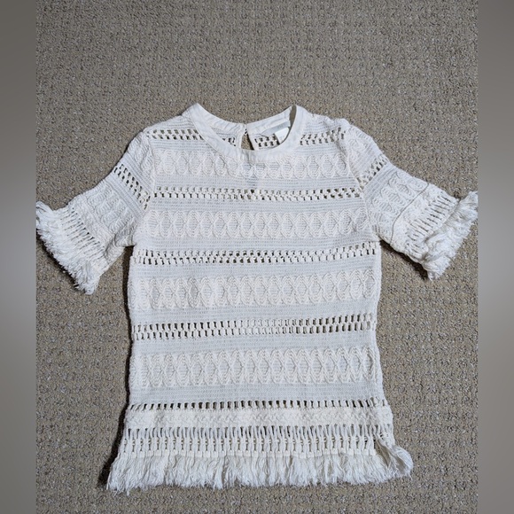 H&M Boho Crochet Fringe Top - Picture 2 of 4